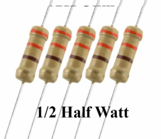 .Résistances 1/2W
