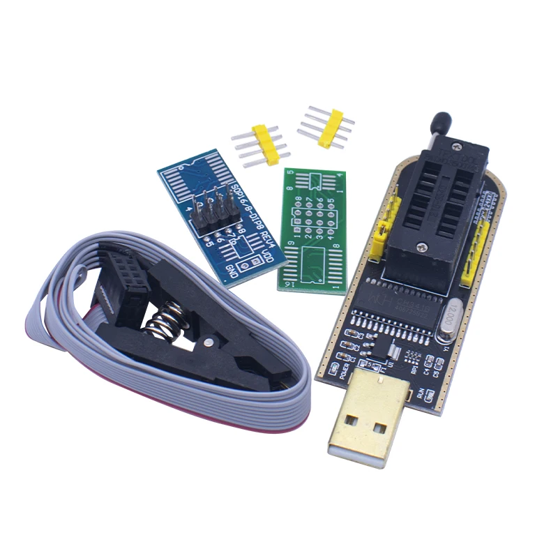 CH341A 24 25 série EEPROM Flash BIOS CH341 Module de programmeur USB + Clip de Test SOIC8 SOP8 pour EEPROM - الصورة 6