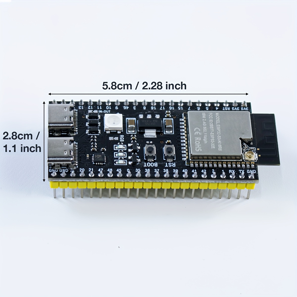 Carte de développement ESP32 S3 ESP32 S3 N16R8/N8R2 BT 2.4G, Module Wifi pour Arduino 8 mo PSRAM 16 mo FLASH double type-c