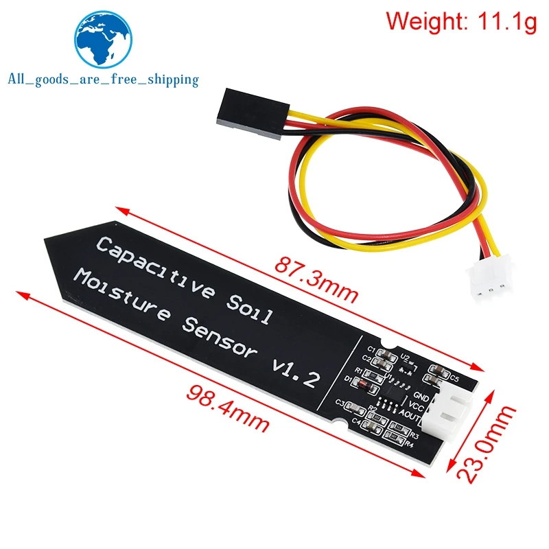 Capteur d'humidité du sol, , fil de tension large 3.3 ~ 5.5V, degré de corrosion avec gravité, - الصورة 3