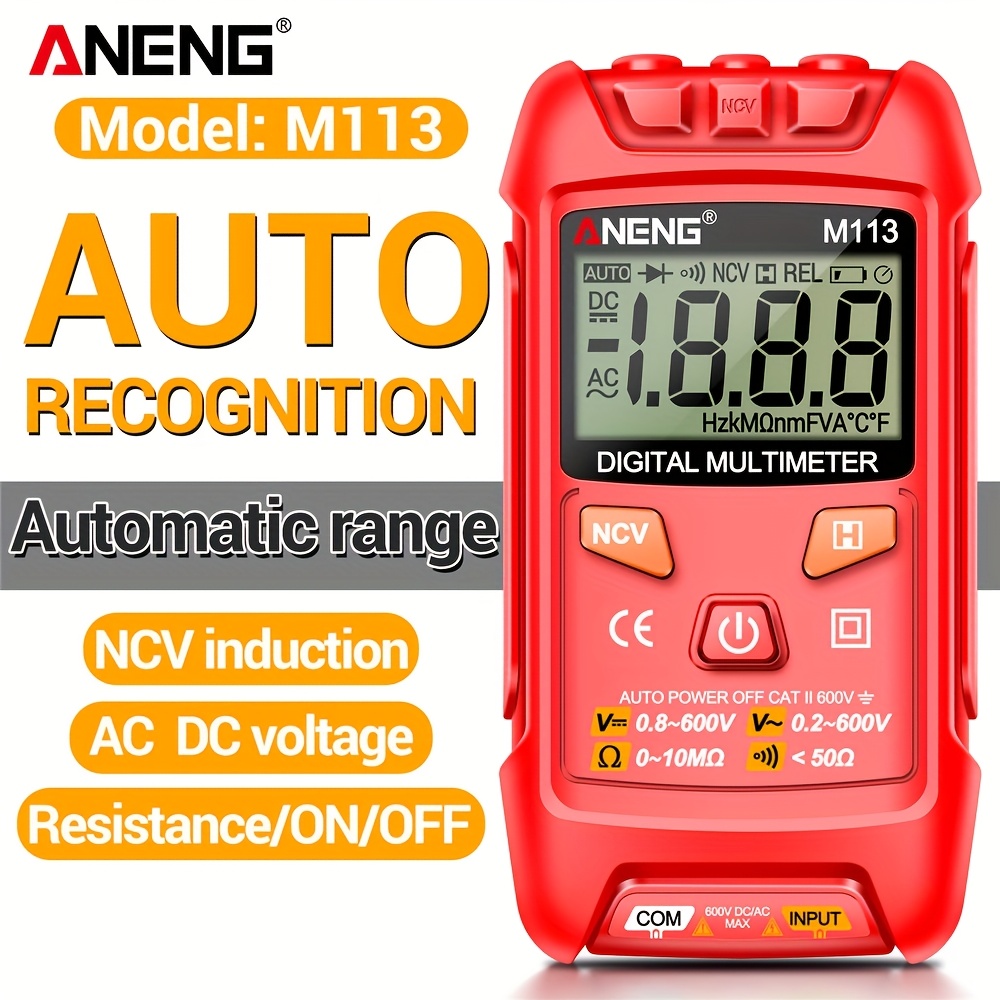ANENG M113 1999 Mini Multimètre Intelligent Numérique AC/DC Voltmètre