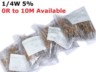 Résistance à couche de carbone Ohm, 800PCS (50 pièces/Chaque valeur), 1/4W,