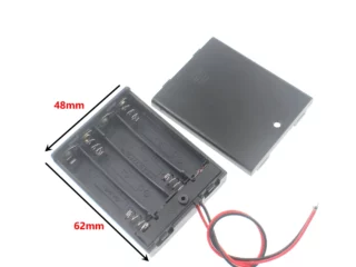Support de boîtier de batterie AAA avec fils, soudure de connexion de boîtier en plastique ABS,  4PCs