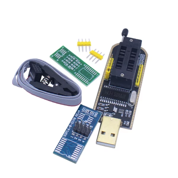 ⁦CH341A 24 25 série EEPROM Flash BIOS CH341 Module de programmeur USB + Clip de Test SOIC8 SOP8 pour EEPROM⁩ - الصورة ⁦5⁩