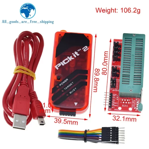 Programmeur TZT PICKit2  adaptateur de programmation, siège de programmeur universel