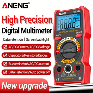 Multimètre Numérique Haute Précision ANENG SZ309 - Portable, Voltmètre AC/DC Multifonction pour Usage Domestique, Affichage de 1999 Comptes, Conception Facile à Transporter