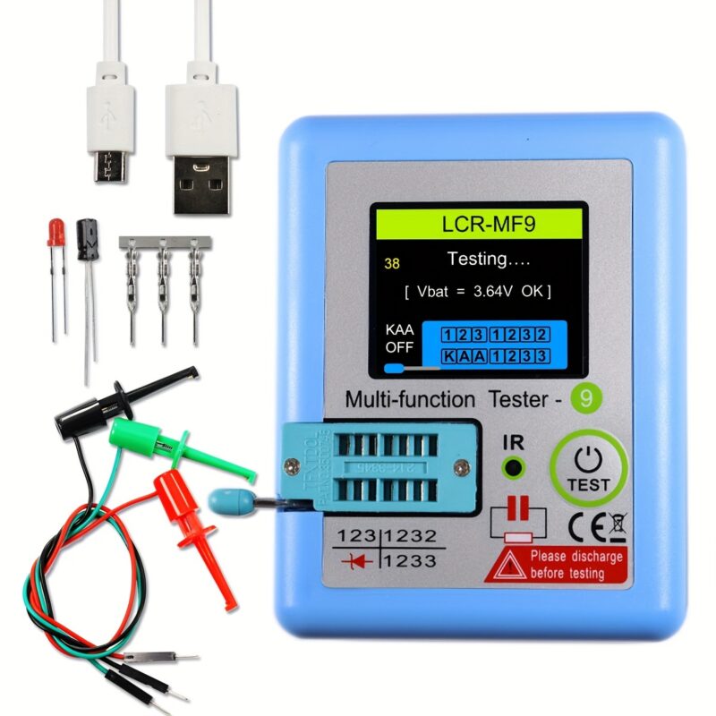 ⁦LCR-MF9 USB Rechargeable Digital LCR Meter, h0.01 précision Multifonction Testeur⁩ - الصورة ⁦3⁩