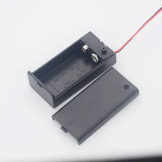 support Batterie 9V avec fil plomb couvercle de commutateur marche/arrêt