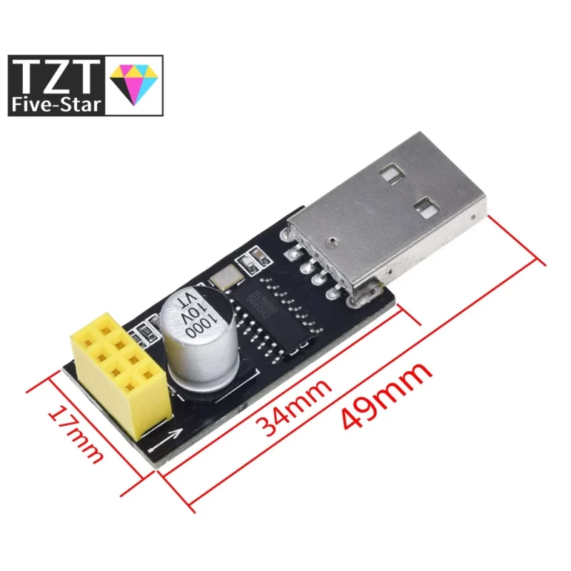 ⁦ESP01 UART GPIO0 Adaptateur de ESP-01 ESP8266 CH340G USB à ESP8266 Série Sans Fil Wifi⁩ - الصورة ⁦5⁩