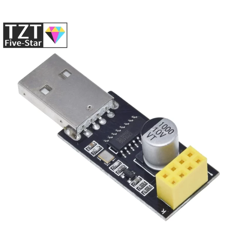 ⁦ESP01 UART GPIO0 Adaptateur de ESP-01 ESP8266 CH340G USB à ESP8266 Série Sans Fil Wifi⁩ - الصورة ⁦2⁩