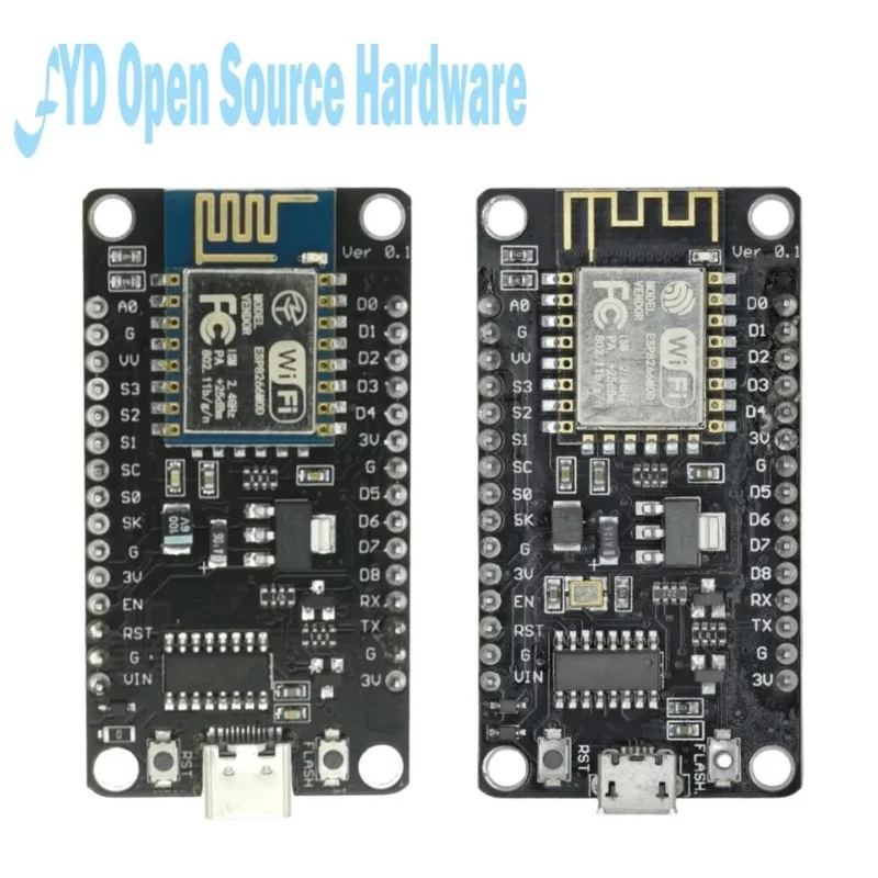 ⁦ESP8266 avec Wild Micro USB TYPE-C CH340 Port Série Wifi Tech NodeMCU Lua V3⁩ - الصورة ⁦2⁩