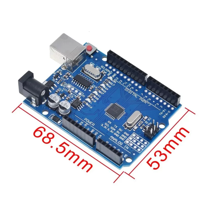 ⁦Arduino UNO R3, SMD,   ATmega328P, CH340⁩ - الصورة ⁦2⁩